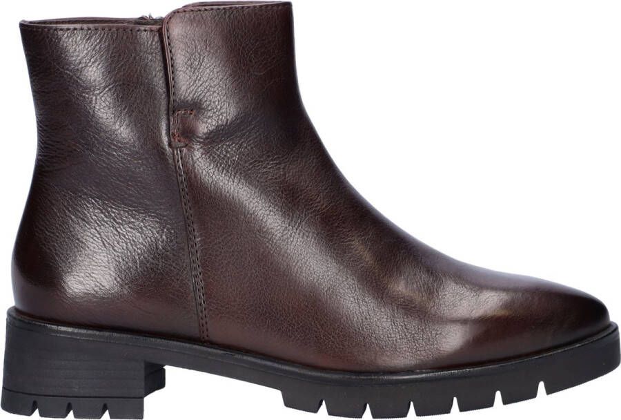 Ara -art-12-59300 03-bruin-leer-dames-enkellaars-puntne rits