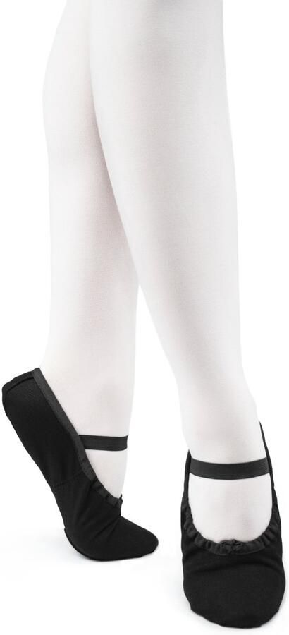 Arabesque Cinderella Jongeren balletschoenen Zwart Canvas Splitzool