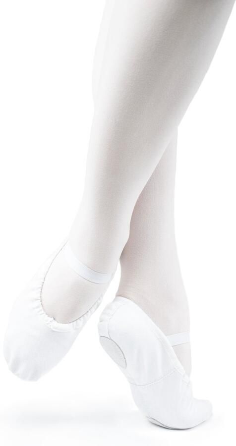 Arabesque Cinderella Kinder balletschoenen Wit Canvas Splitzool