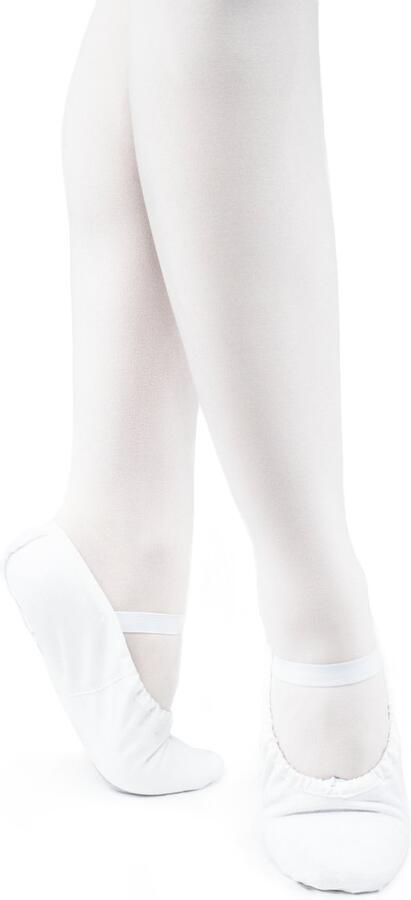 Arabesque Cinderella Kinder balletschoenen Wit Canvas Splitzool