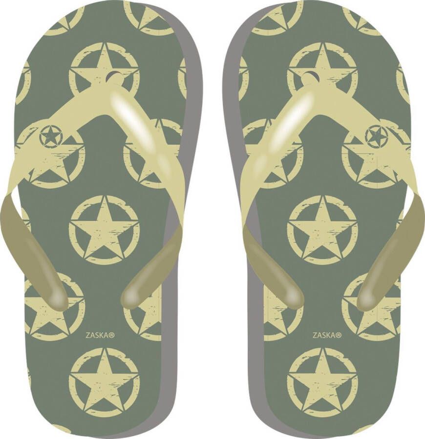 Arditex Teenslippers Military Junior Donkergroen