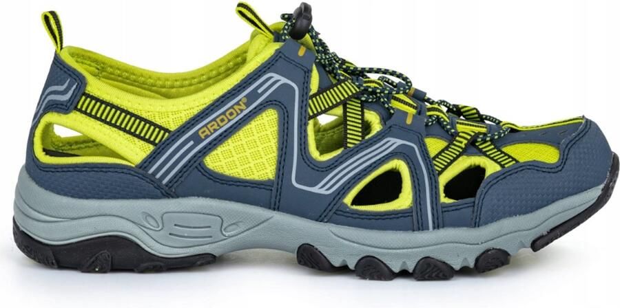 Merkloze Heren Trekking Sandalen Blauw-Geel