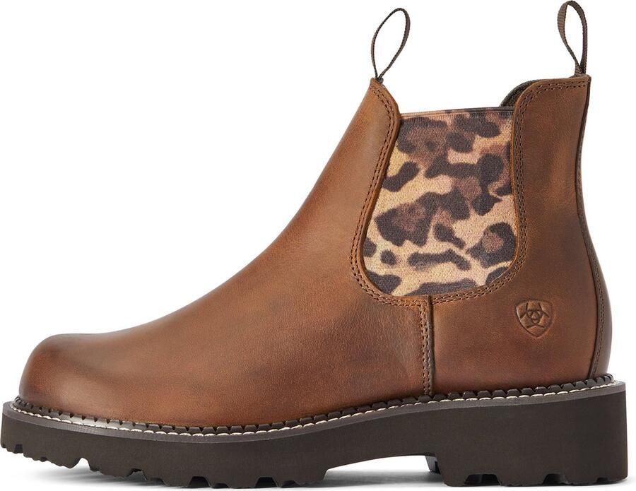 Ariat 42418 FATBABY TWIN GORE Tan Leopard Dames Western Paardrijlaars bruin 37 (4 UK)