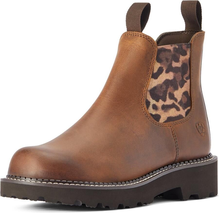 Ariat 42418 FATBABY TWIN GORE Tan Leopard Dames Western Paardrijlaars bruin 39 (6 UK) - Foto 2