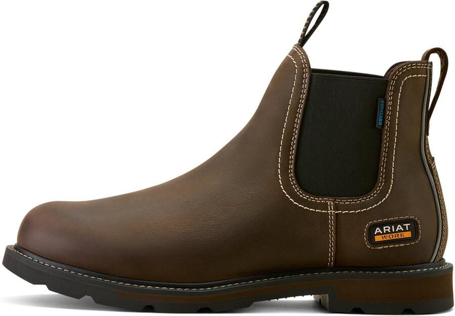 Ariat HEREN GROUNDBREAKER CHELSEA WATERPROOF WORK BOOT Bruin
