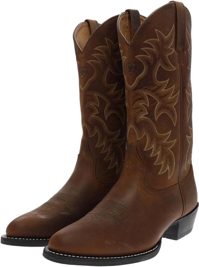 Ariat HERITAGE WESTERN R TOE Heren Western Riding Boot Bruin 43 (9 UK)