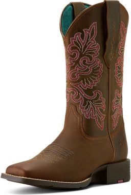Ariat ROUND UP WIDE SQUARE TOE Dames Bruin 37.5 (4.5 UK)