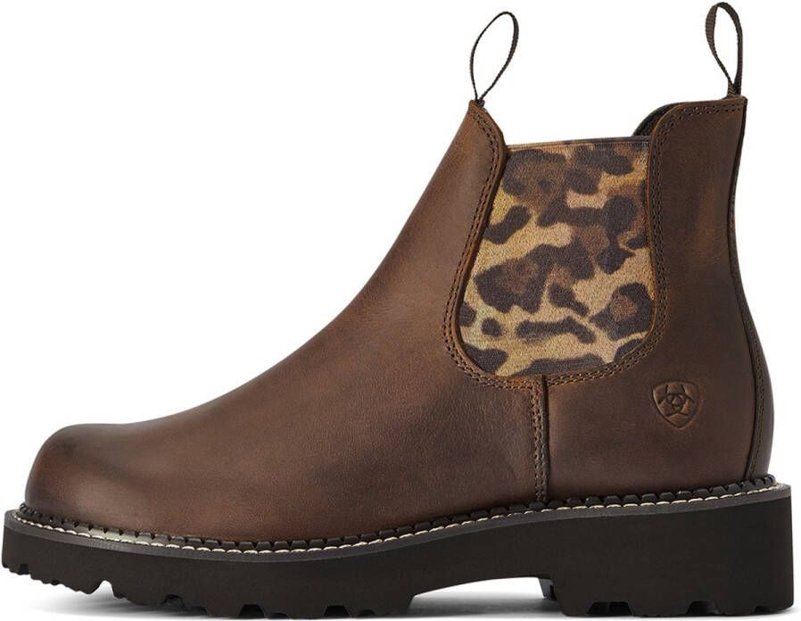 Ariat Fatbaby Twin Gore Rijlaarzen Distressed Tan Chelsea Boot Panterprint
