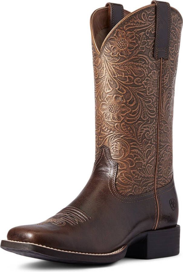 Ariat Round Up Arizona Western Boots Rijlaarzen B Arizona Brown Square Toe