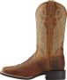 Ariat Round Up Western Boots Rijlaarzen B Powder Brown Square Toe - Thumbnail 1