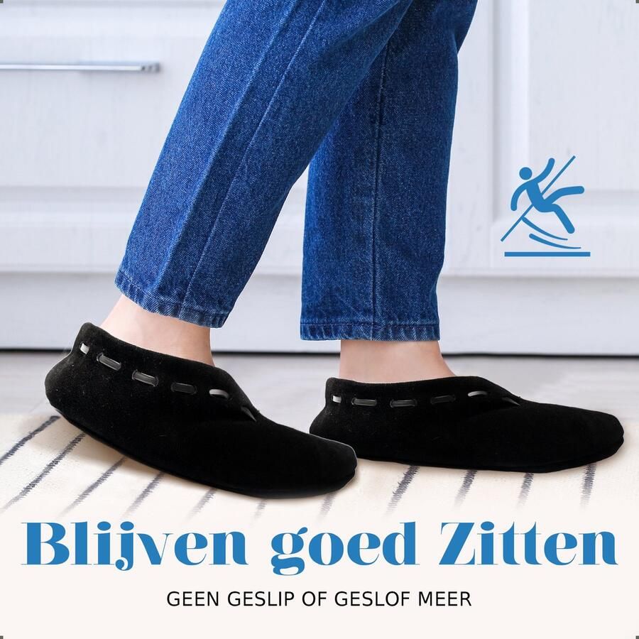 ARIESZZZ Spaanse Sloffen Unisex Zwart Warme Pantoffels - Foto 3