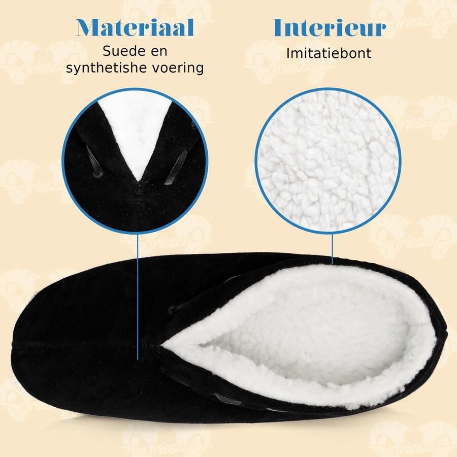 ARIESZZZ Spaanse Sloffen Unisex Zwart Warme Pantoffels - Foto 4