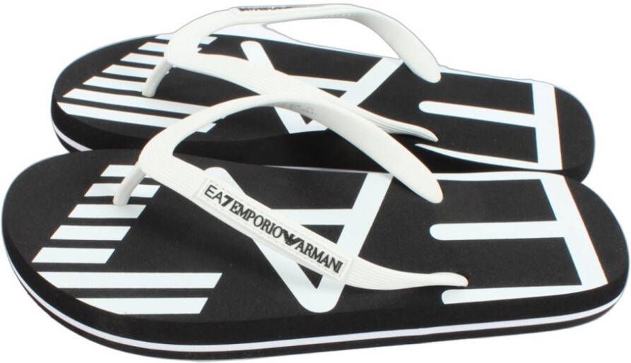 Emporio Armani EA7 Logo Flip-Flops Black- Heren Black