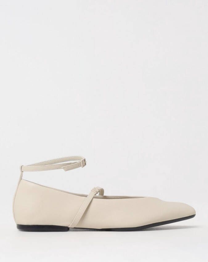 Armani Exchange Ankle Strap Ballerina Flats Wo Beige Ballet Flats