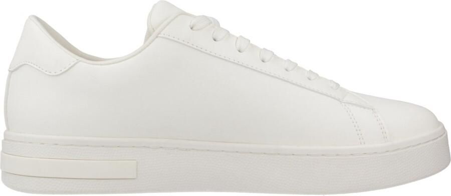 Armani Exchange Witte Leren Lage Sneakers