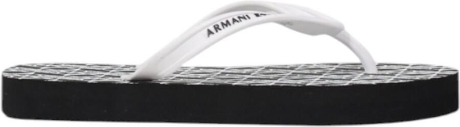 Armani Exchange Zwarte Rubberen Slippers voor Vrouwen