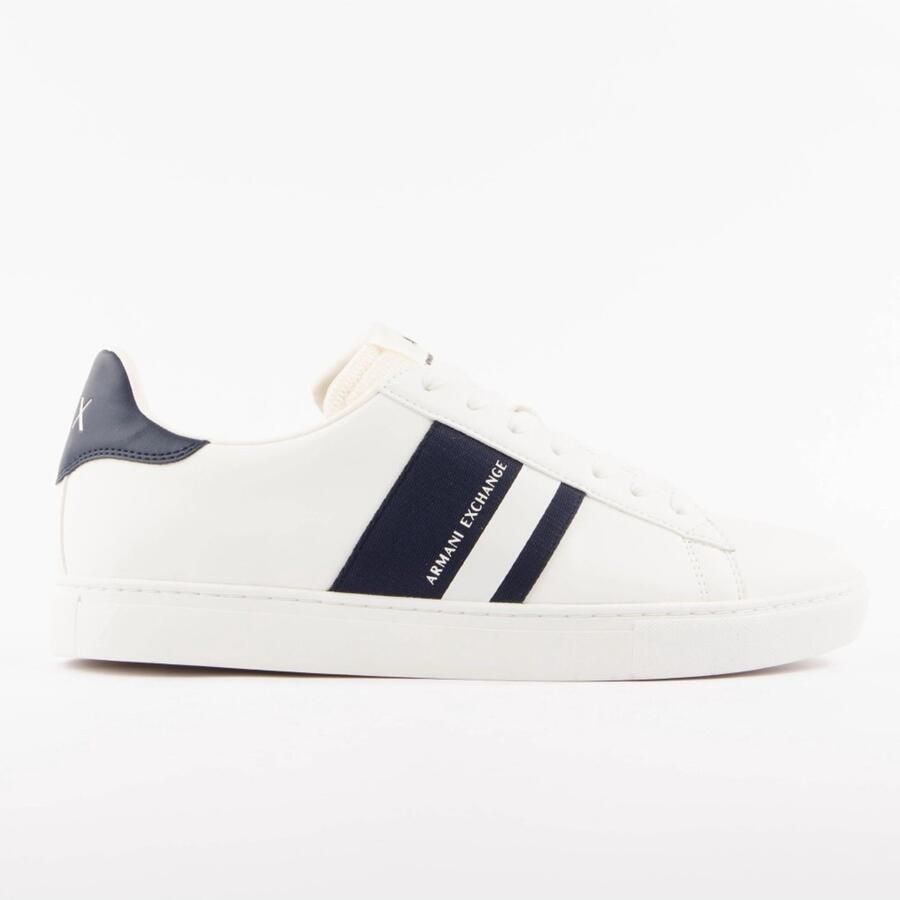 Armani Exchange Blauwe Veterschoenen met Rubberen Zool White Heren
