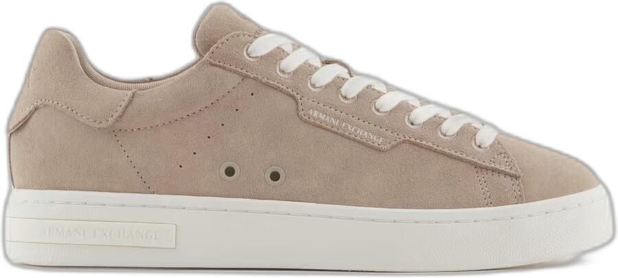 Armani Exchange Basis leren sneakers zandkleur - Foto 2