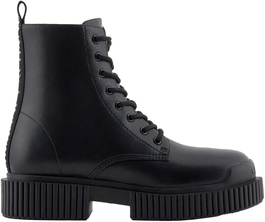 Armani Exchange Zwarte enkellaarzen voor heren Black Dames