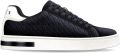 Armani Exchange sneakers met vetersluiting en logomotief - Navy/Wit