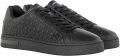 Armani Exchange sneakers met vetersluiting en logomotief - Zwart
