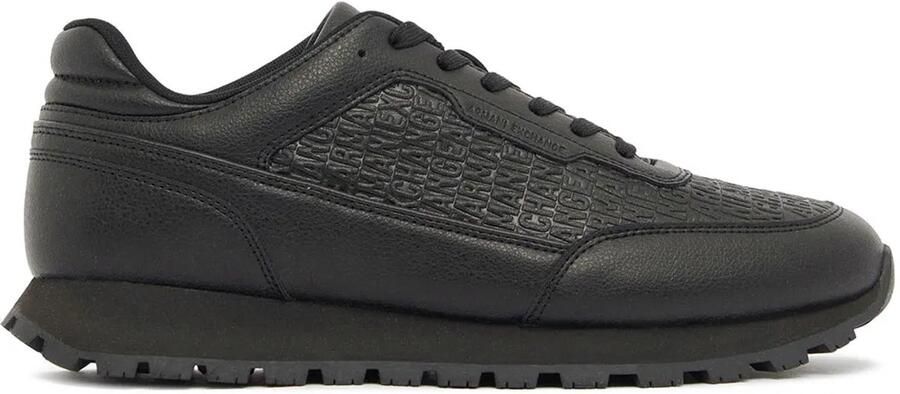 Armani Exchange sneakers met logomotief en geprofileerde zool