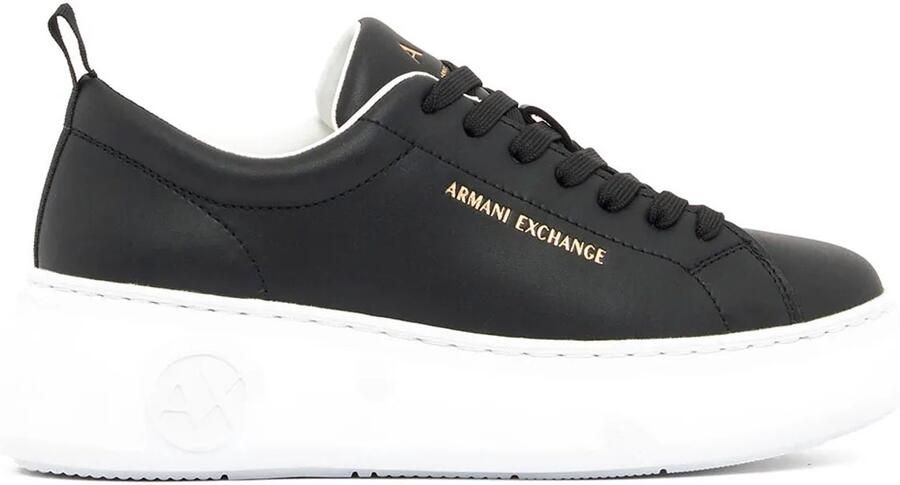 Armani Exchange Sportieve leren slip-on sneakers met veters