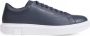 Armani Exchange Blauwe Leren Sportieve Sneakers met Rubberen Zool Blue Heren - Thumbnail 1