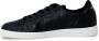 Armani Exchange Zwarte lage profiel sneakers met reliëf logo print Zwart Heren - Thumbnail 1