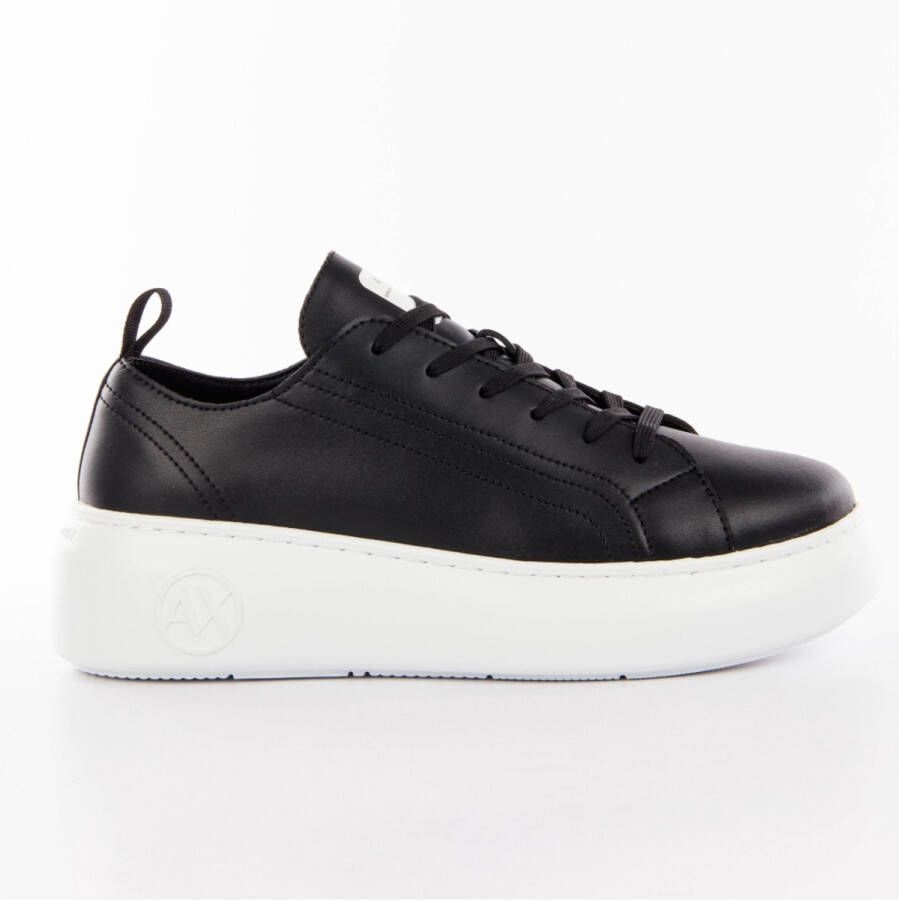 Armani Exchange Zwarte Sneakers met Flatform Zool Zwart Dames