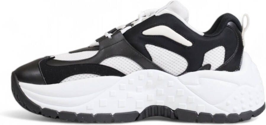 Armani Exchange Leren Vetersneakers Met Rubberen Zool
