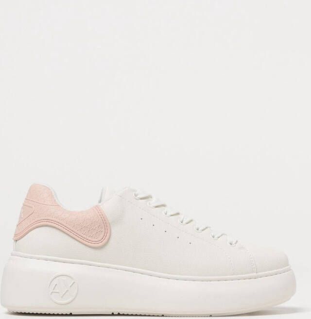 Armani Exchange Platform Leather Sneakers Wo Pink
