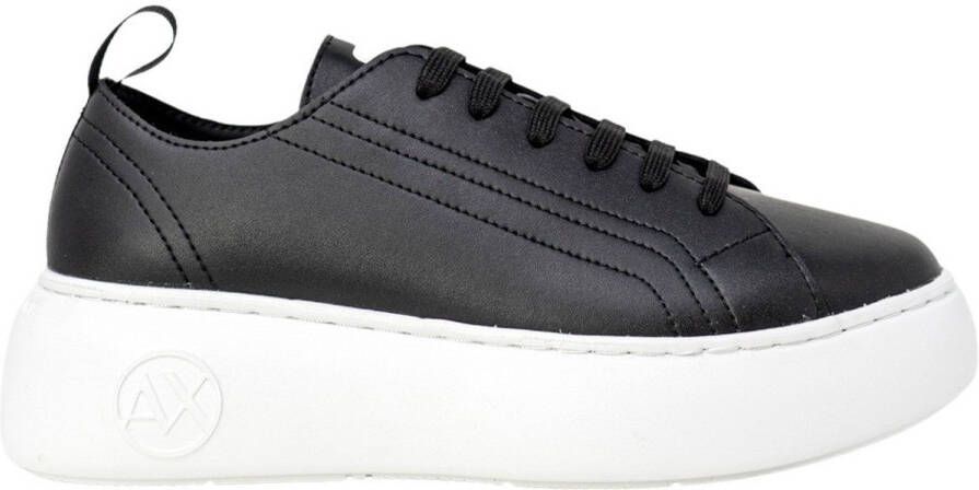 Armani Exchange Zwarte Sneakers met Flatform Zool Black Dames