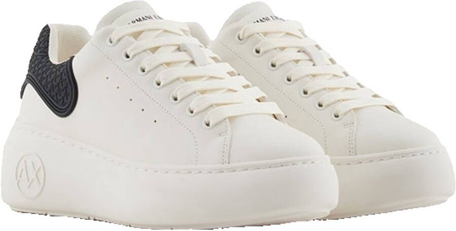 Armani Exchange Platform Sneakers Leather Upper Wo Black