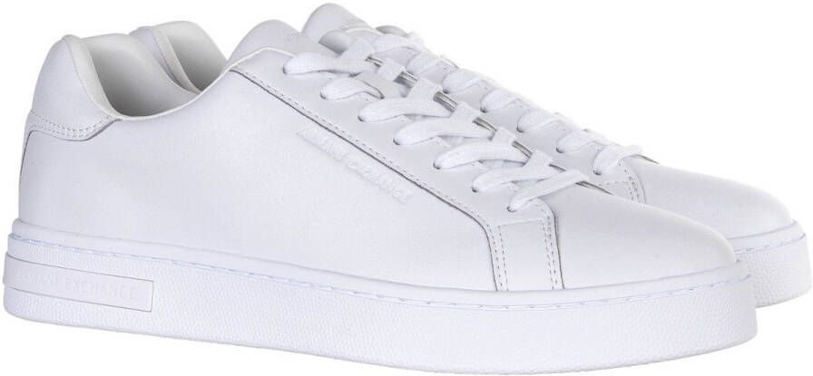 Armani Exchange Witte Sneakers Moderne Minimalistische Stijl White Heren
