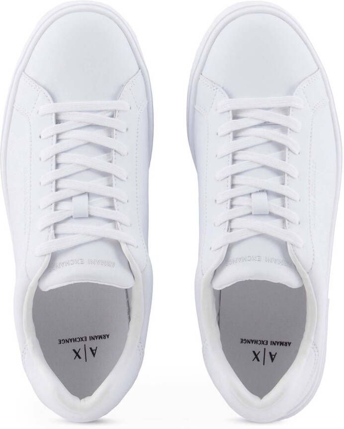 Armani Exchange Witte Sneakers Moderne Minimalistische Stijl White Heren