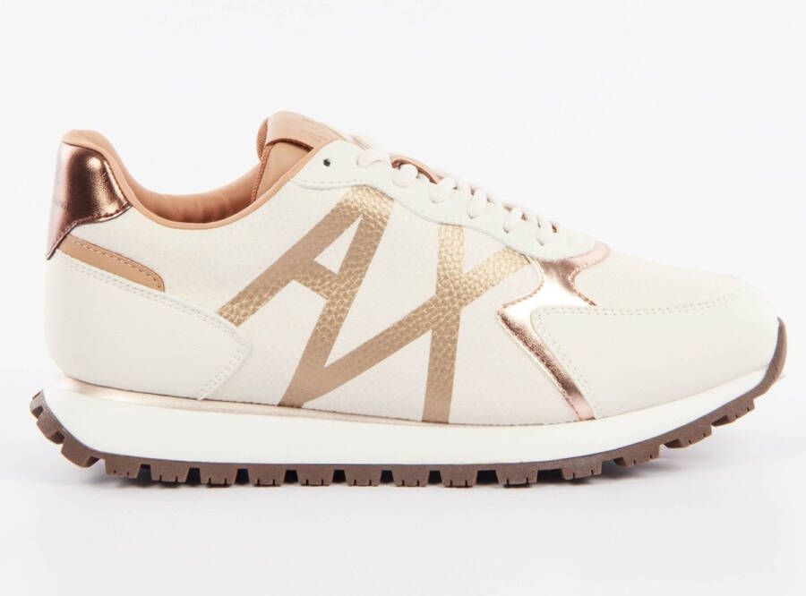 Armani Exchange Contrast Sneakers voor Dames Beige Dames