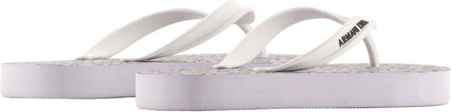 Armani Exchange Witte Rubberen Flip-Flop Sandaal