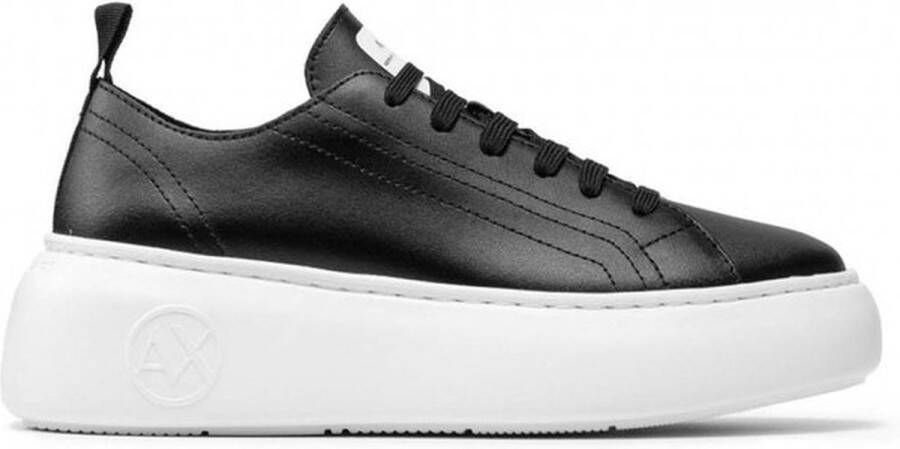 Armani Exchange Zwarte Sneakers met Flatform Zool Zwart Dames