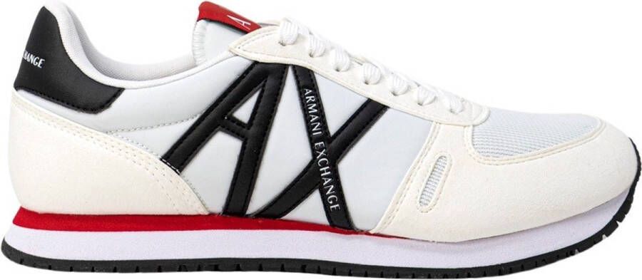 Armani Exchange Wit Logo Lage Top Sneakers White Heren