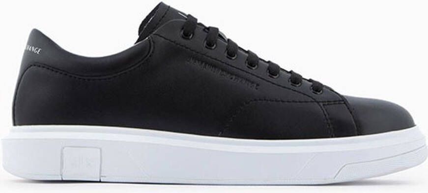 Armani Exchange Blauwe Leren Sportieve Sneakers met Rubberen Zool Blue Heren