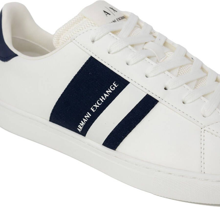 Armani Exchange Blauwe Veterschoenen met Rubberen Zool White Heren