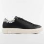 Armani Exchange Zwarte Leren Sneakers Vetersluiting Stijl Black Heren - Thumbnail 1