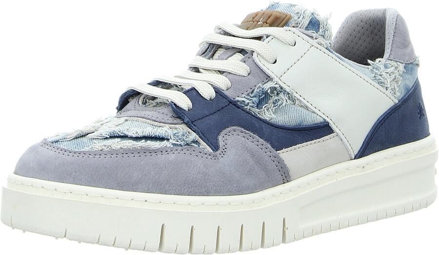 Art Leder-Mix heren sneakers blauw - Foto 1