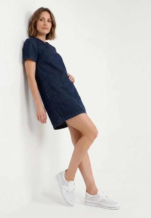 Venezia Dames Sport Sneakers Wit Geperforeerd Met Veters