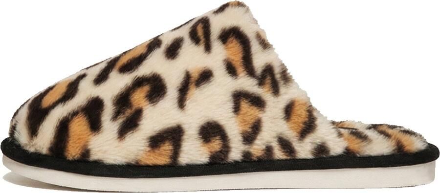 Arvida Pantoffels-Luipaardprint-Winterpantoffels-Damespantoffels-Pantoffels met luipaardprint-Antislip pantoffels voor thuis - Foto 2