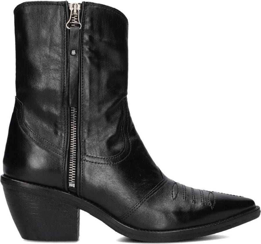 A.s.98 B84205 Enkellaarsjes Enkelboots met rits Dames Zwart