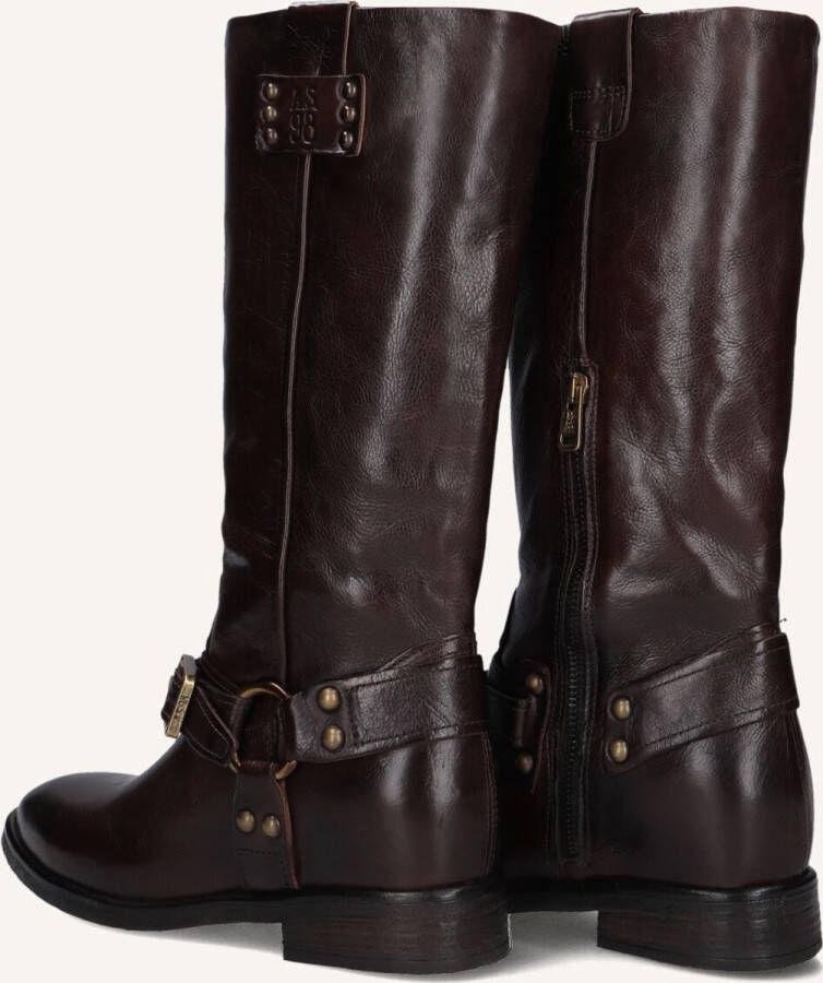 A.s.98 Bruine Hoge Laarzen met Blokhak - Foto 3