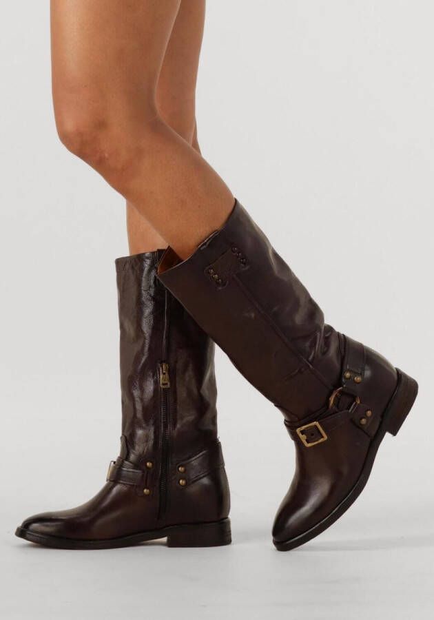 A.s.98 Bruine Hoge Laarzen met Blokhak - Foto 2