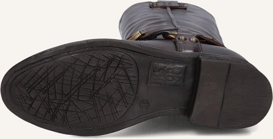 A.s.98 Bruine Hoge Laarzen met Blokhak - Foto 2